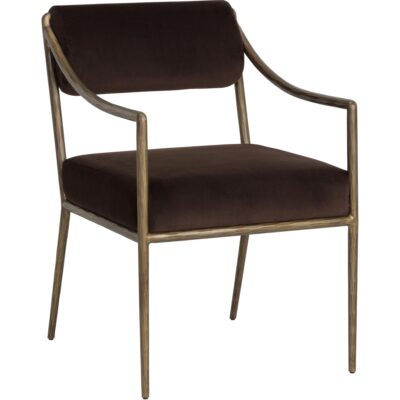 Leticia Dining Armchair - Diamond Mink