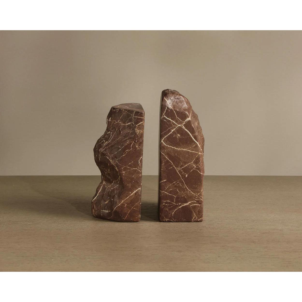 Strata Bookend (Set Of 2) - Marble Look - Mocha 1 Strata Bookend (Set Of 2) - Marble Look - Mocha