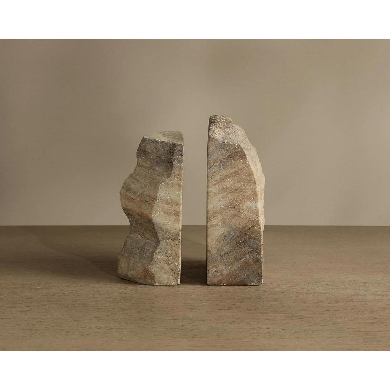 Strata Bookend (Set Of 2) - Marble Look - Mocha 10 Strata Bookend (Set Of 2) - Marble Look - Mocha - Image 10