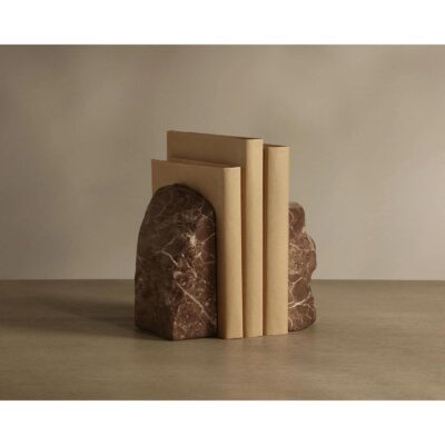 Strata Bookend (Set Of 2) - Marble Look - Mocha 22 Strata Bookend (Set Of 2) - Marble Look - Mocha 113054 113054 3
