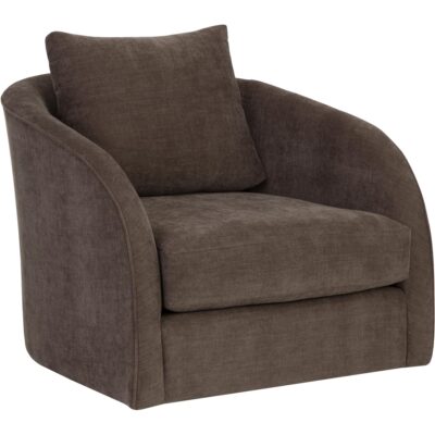 Wexford Swivel Lounge Chair - Rika Chocolate