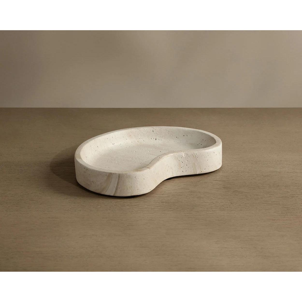 Amoeba Tray (Set Of 2) - Travertine Look - Desert 4 Amoeba Tray (Set Of 2) - Travertine Look - Desert - Image 4