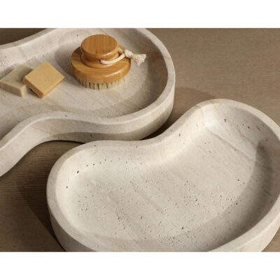 Amoeba Tray (Set Of 2) - Travertine Look - Desert 14 Amoeba Tray (Set Of 2) - Travertine Look - Desert 113108 113108 7