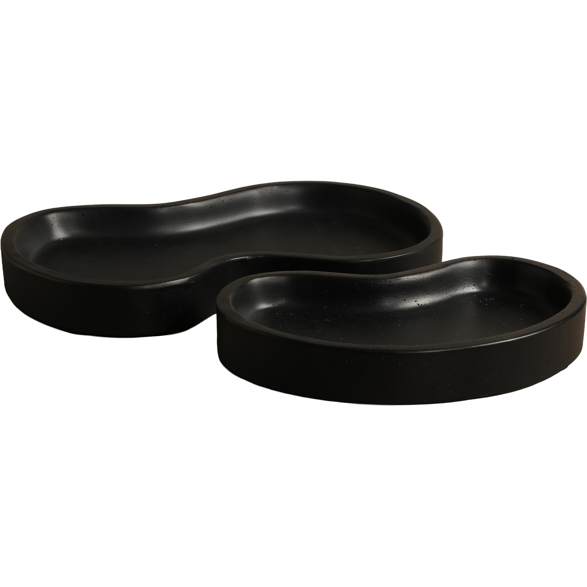 Amoeba Tray (Set Of 2) - Black 1 Amoeba Tray (Set Of 2) - Black