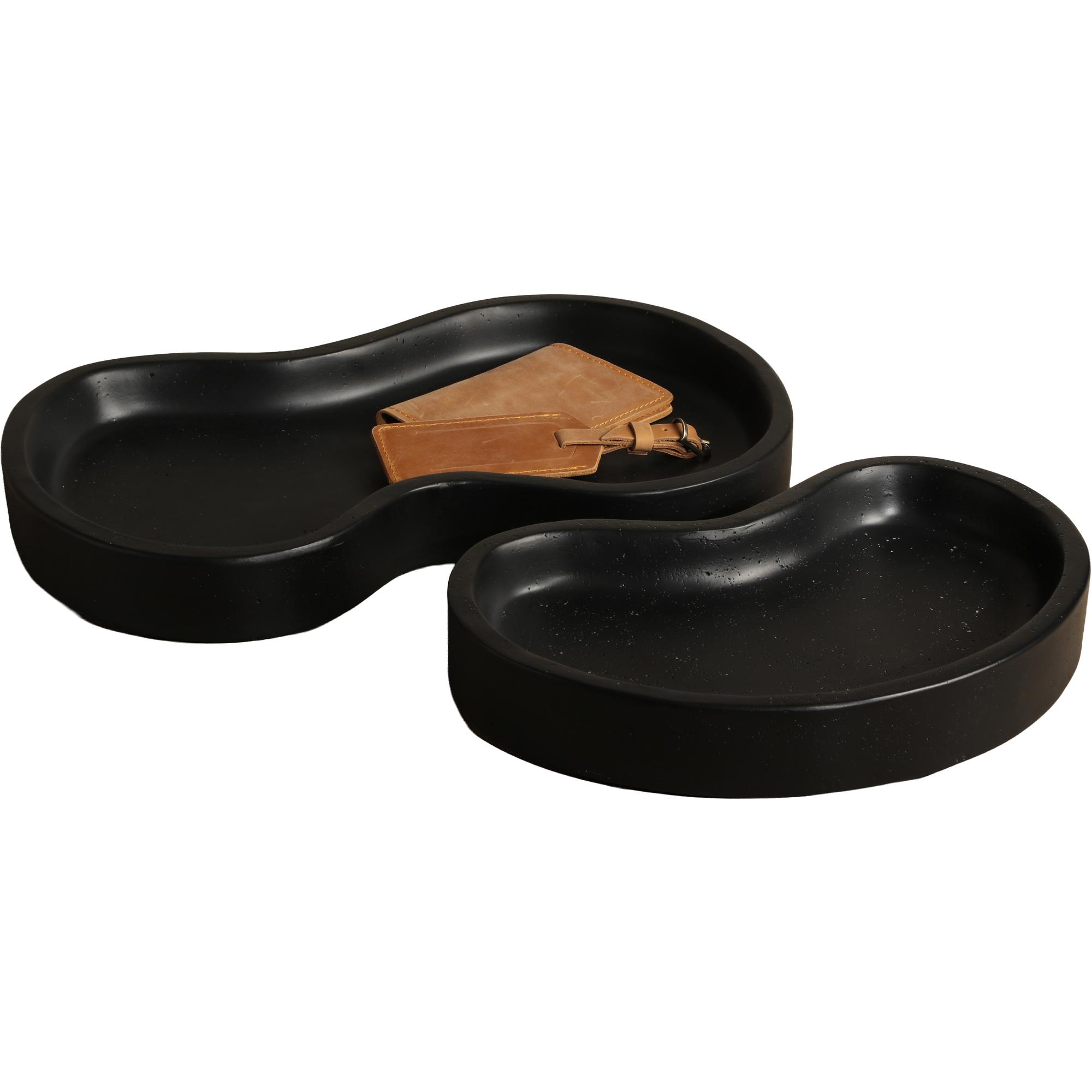 Amoeba Tray (Set Of 2) - Black 2 Amoeba Tray (Set Of 2) - Black - Image 2