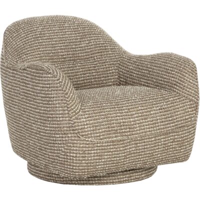 Tesoro Swivel Lounge Chair - Torched Meringue