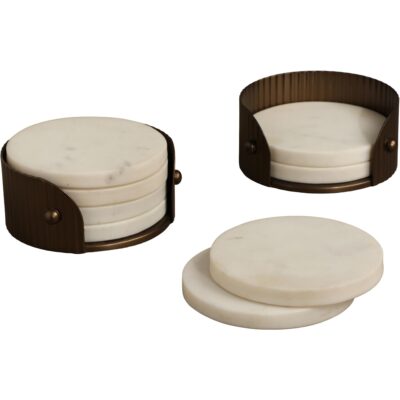 California Coaster Set (Pack Of 4) - White