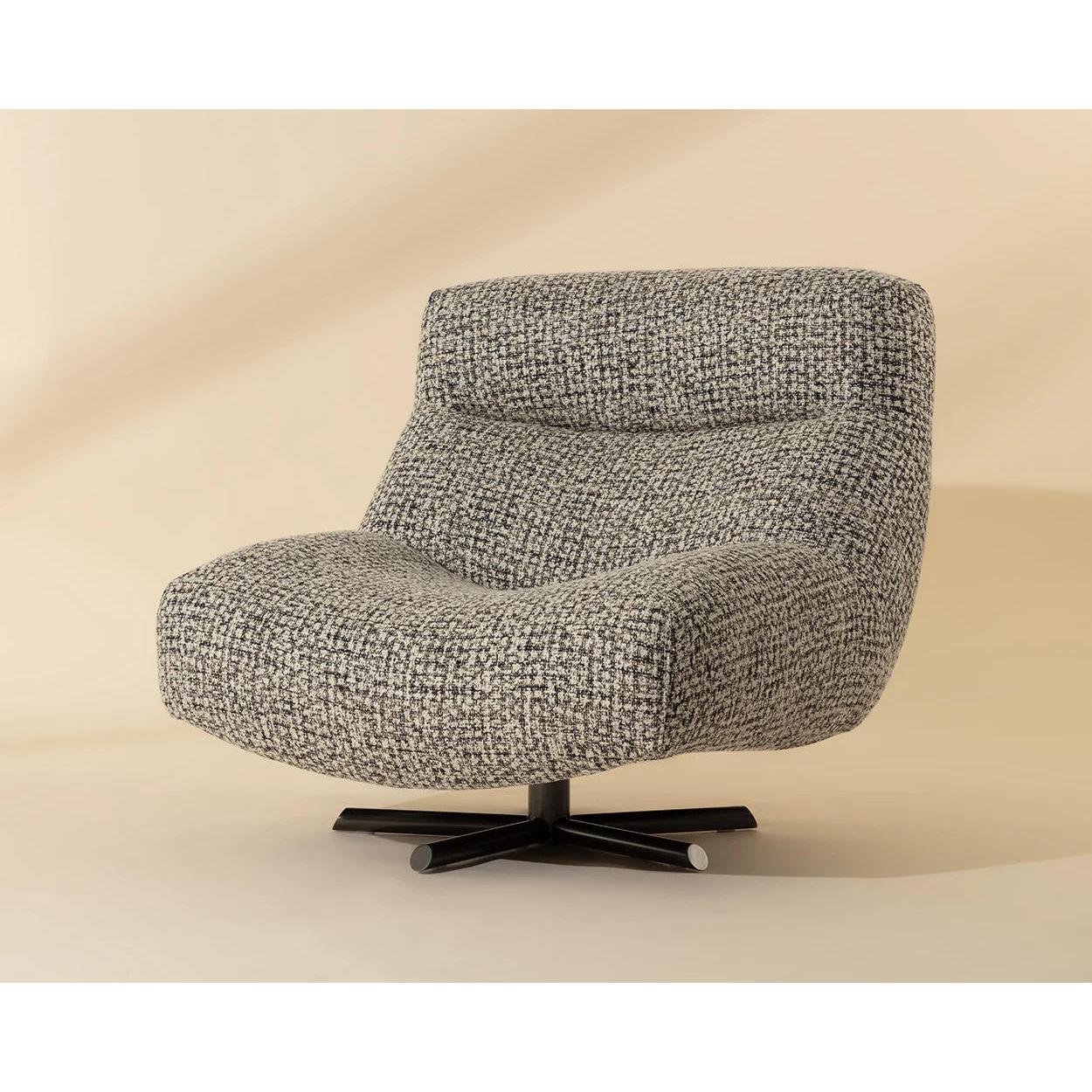 Nobu Swivel Lounge Chair - Nuvola Shale 6 Nobu Swivel Lounge Chair - Nuvola Shale - Image 6
