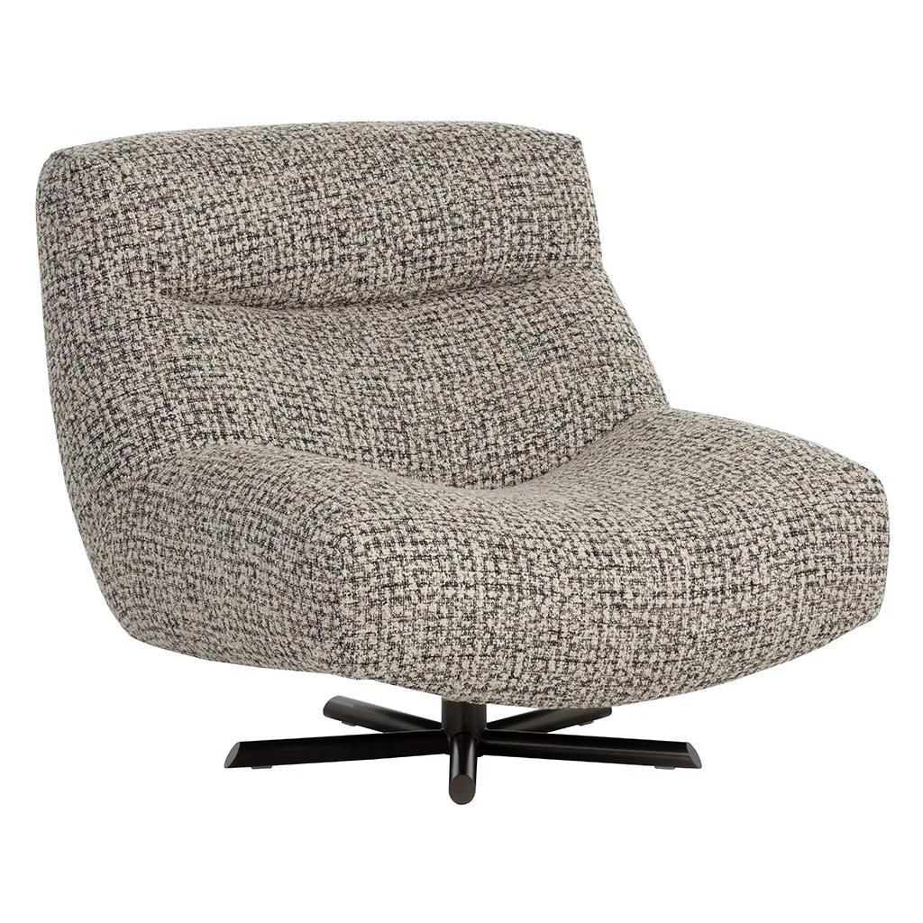 Nobu Swivel Lounge Chair - Nuvola Shale 1 Nobu Swivel Lounge Chair - Nuvola Shale