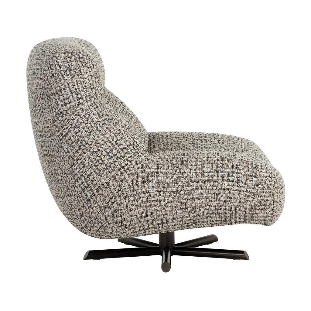 Nobu Swivel Lounge Chair - Nuvola Shale 3 Nobu Swivel Lounge Chair - Nuvola Shale - Image 3