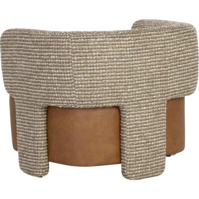 Coppola Lounge Chair - Cognac Leather / Torched Meringue 9 Coppola Lounge Chair - Cognac Leather / Torched Meringue 113139 113139 4