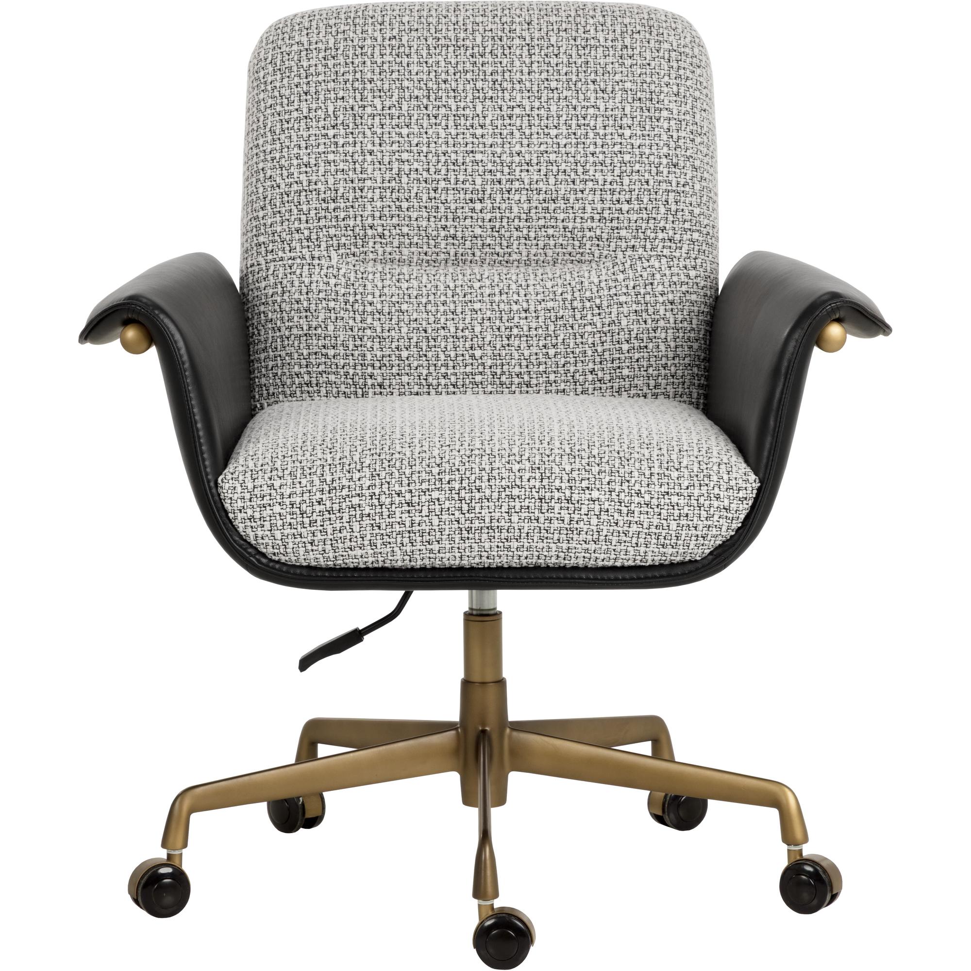 Lomax Office Chair - Helios Check Black / Bravo Black 2 Lomax Office Chair - Helios Check Black / Bravo Black - Image 2