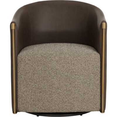 Leontine Swivel Lounge Chair - Gellar Earth / Eglinton Espresso 7 Leontine Swivel Lounge Chair - Gellar Earth / Eglinton Espresso 113171 113171 2