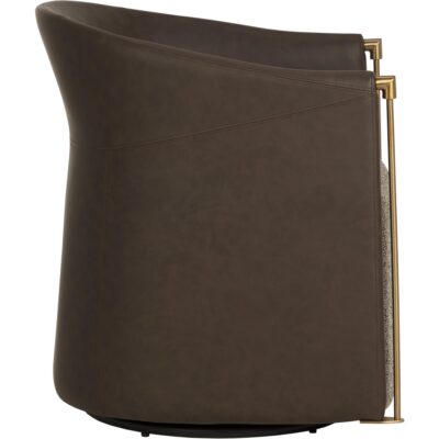 Leontine Swivel Lounge Chair - Gellar Earth / Eglinton Espresso 8 Leontine Swivel Lounge Chair - Gellar Earth / Eglinton Espresso 113171 113171 3