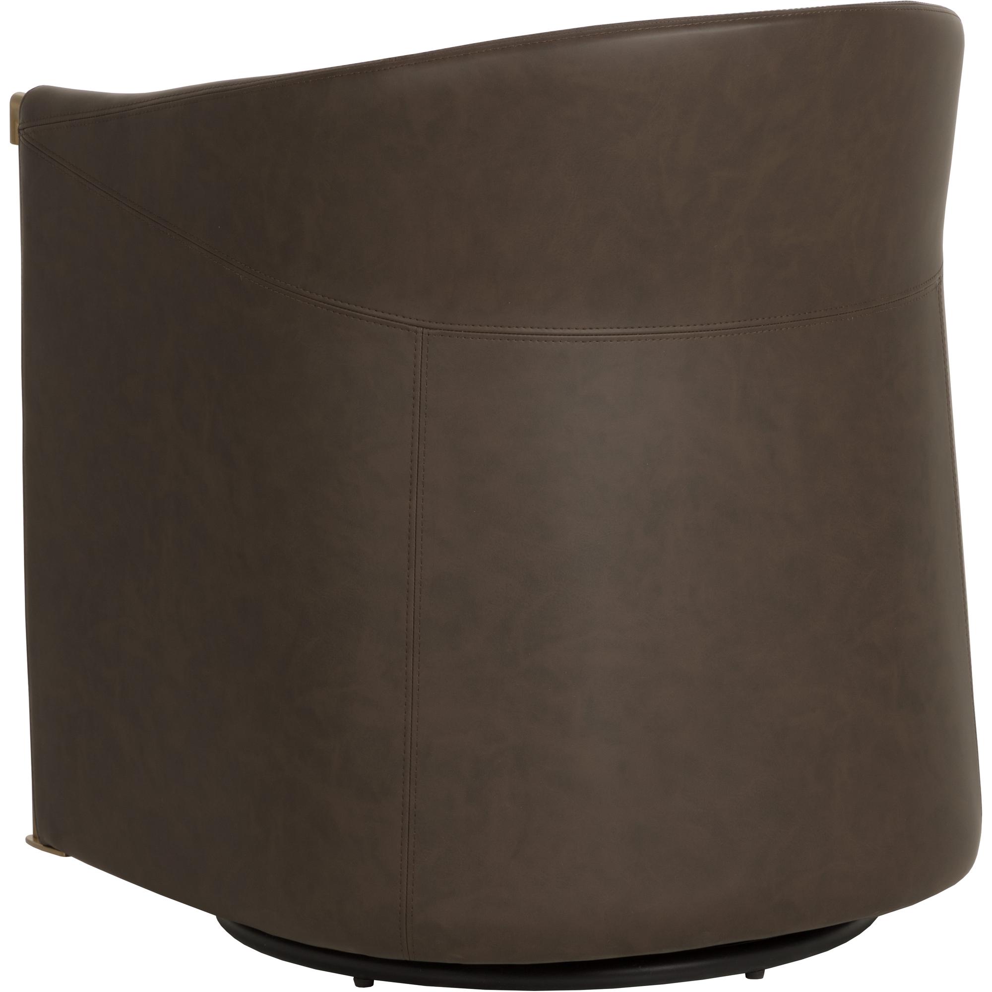 Leontine Swivel Lounge Chair - Gellar Earth / Eglinton Espresso 4 Leontine Swivel Lounge Chair - Gellar Earth / Eglinton Espresso - Image 4