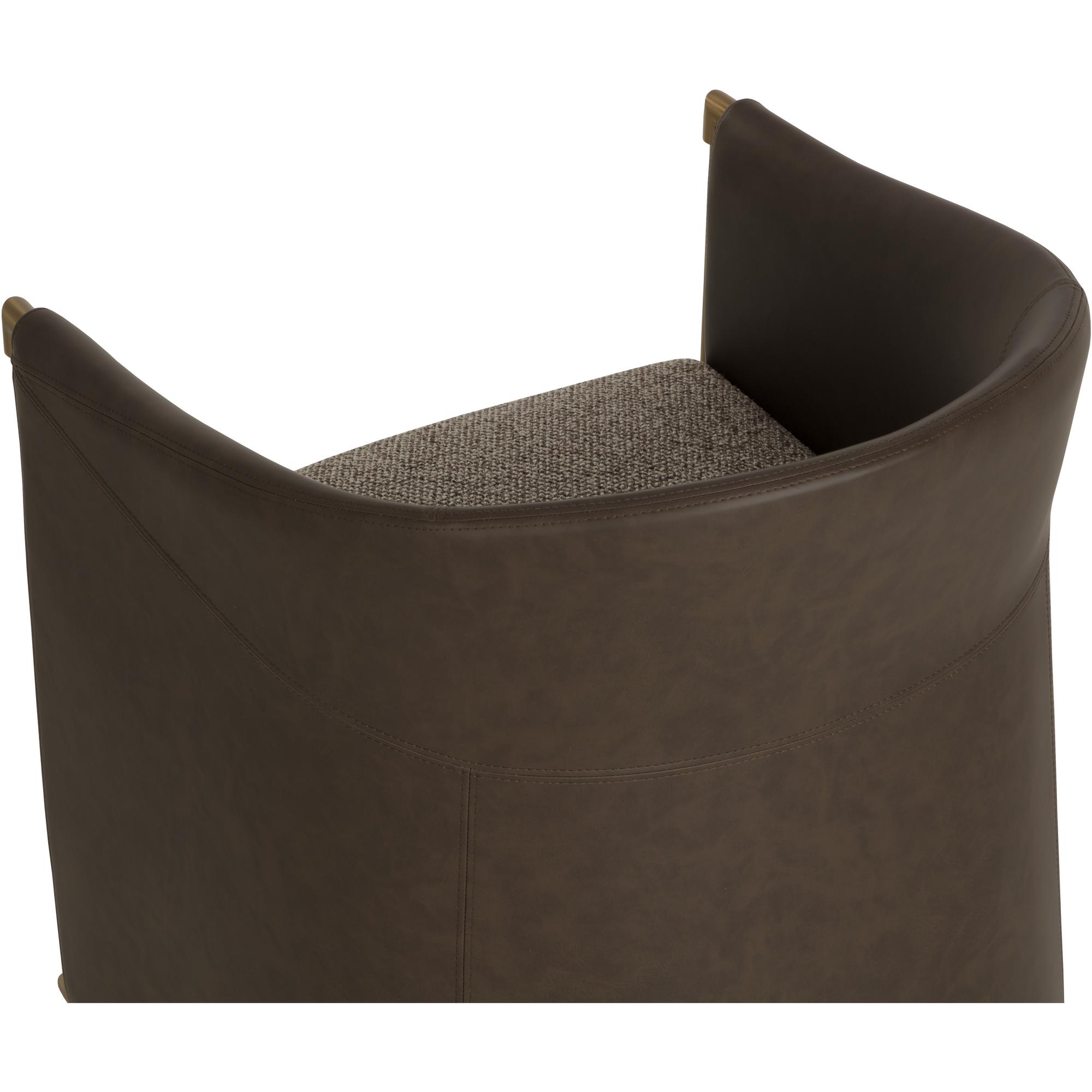 Leontine Swivel Lounge Chair - Gellar Earth / Eglinton Espresso 5 Leontine Swivel Lounge Chair - Gellar Earth / Eglinton Espresso - Image 5