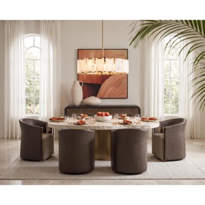 Leontine Swivel Lounge Chair - Gellar Earth / Eglinton Espresso 11 Leontine Swivel Lounge Chair - Gellar Earth / Eglinton Espresso 113171 113171 6
