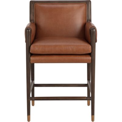Mauti Counter Stool - Brown - Shalimar Tobacco Leather 6 Mauti Counter Stool - Brown - Shalimar Tobacco Leather 113275 113275 2