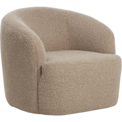 Fuwari Swivel Lounge Chair - Macio Shearling