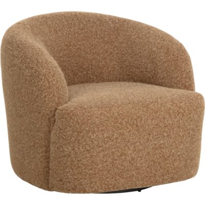 Fuwari Swivel Lounge Chair - Macio Camel