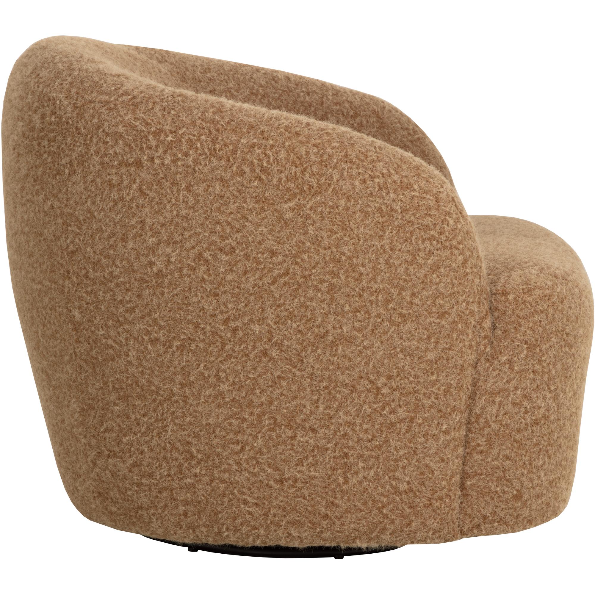Fuwari Swivel Lounge Chair - Macio Camel 3 Fuwari Swivel Lounge Chair - Macio Camel - Image 3