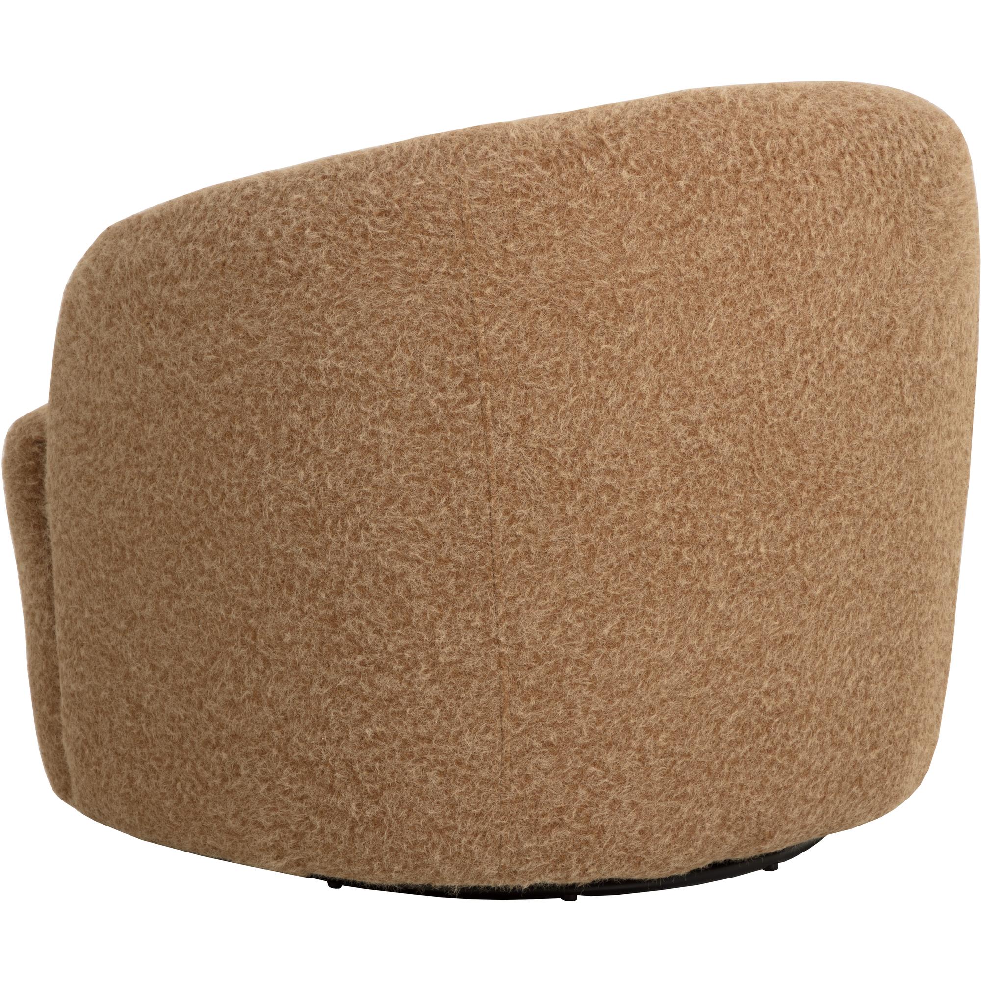 Fuwari Swivel Lounge Chair - Macio Camel 4 Fuwari Swivel Lounge Chair - Macio Camel - Image 4