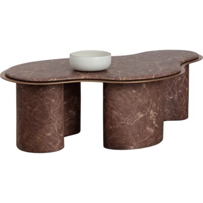 Isola Coffee Table - Marble Look - Mocha