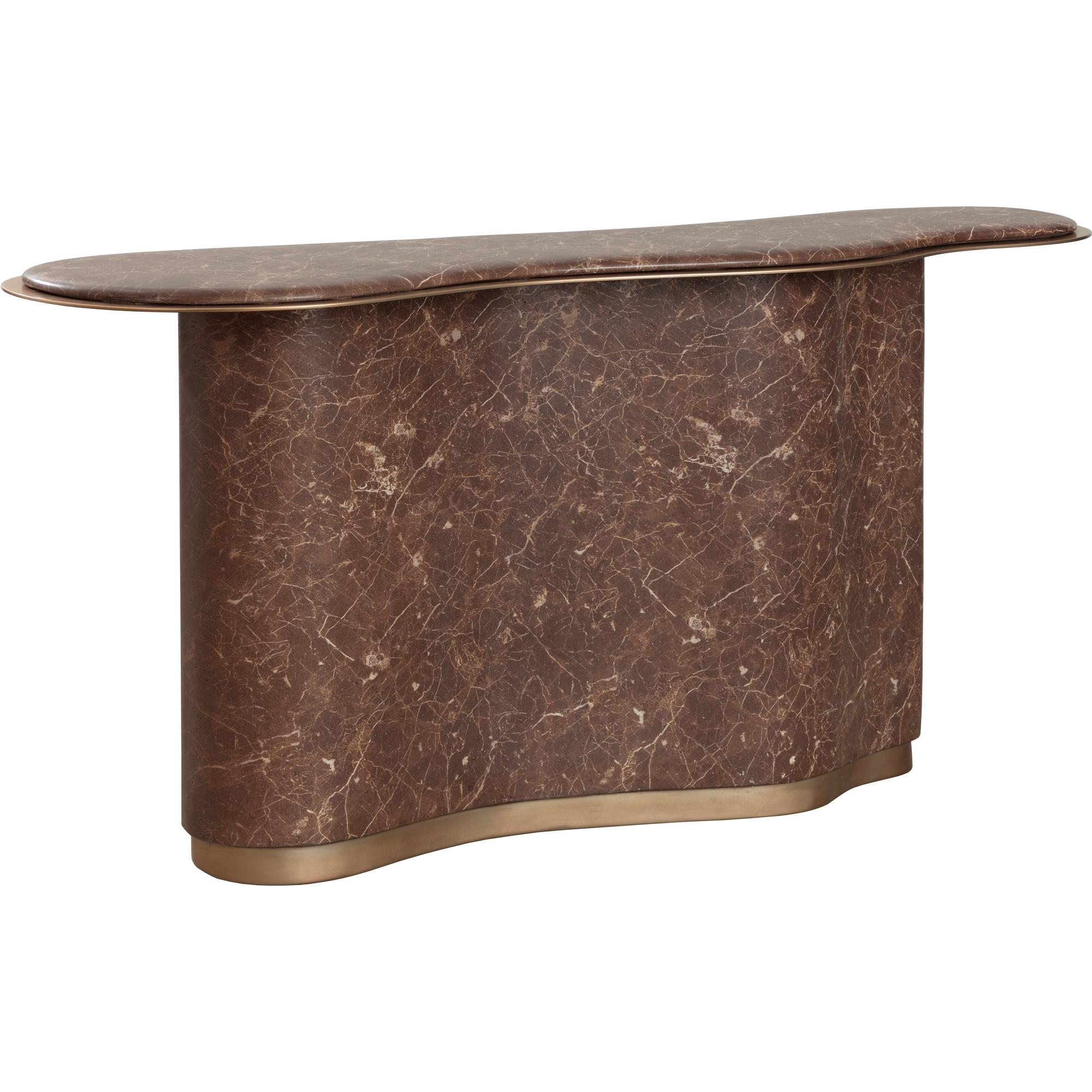 Isola Console Table - Marble Look - Mocha 2 Isola Console Table - Marble Look - Mocha - Image 2