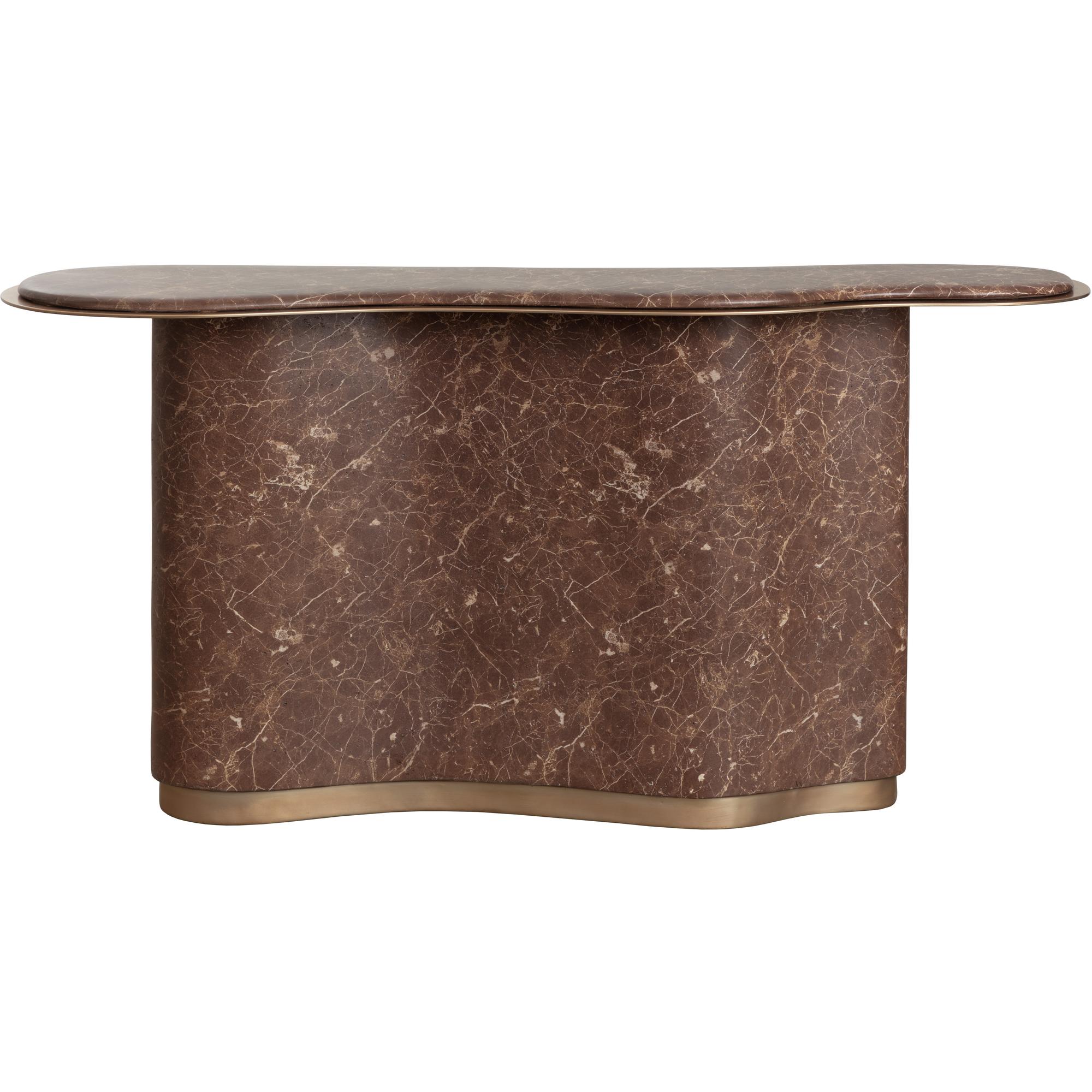 Isola Console Table - Marble Look - Mocha 3 Isola Console Table - Marble Look - Mocha - Image 3