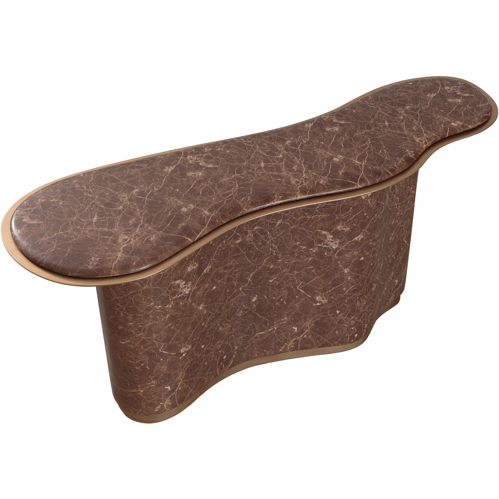 Isola Console Table - Marble Look - Mocha 4 Isola Console Table - Marble Look - Mocha - Image 4