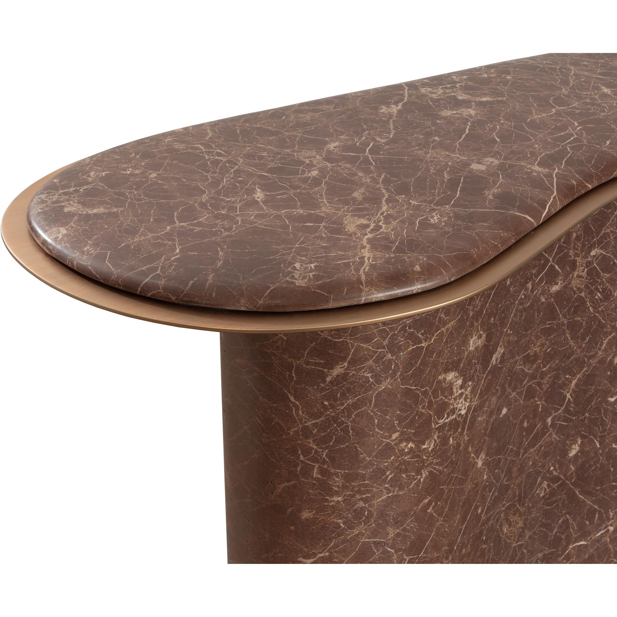 Isola Console Table - Marble Look - Mocha 5 Isola Console Table - Marble Look - Mocha - Image 5