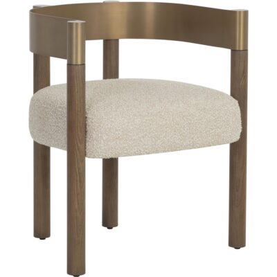 Manolo Dining Armchair - Santa Cruz Oatmeal