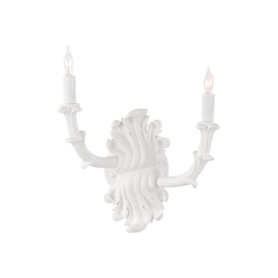 Roche Plaster Double Arm Sconce