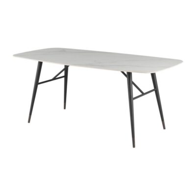 Almalfi Dining Table - White/Black
