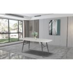 Almalfi Dining Table - White/Black 1378 1378 2