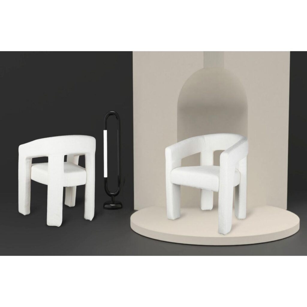 Bella Dining Chair - White - Image 7