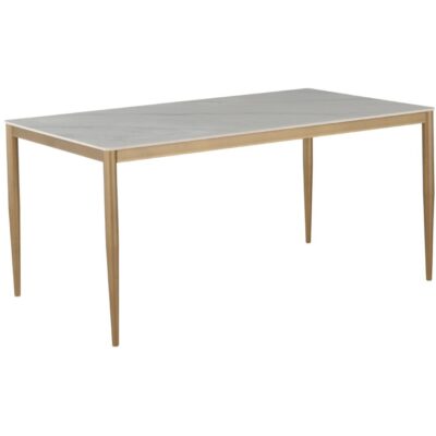 Emilia Dining Table - White/Gold