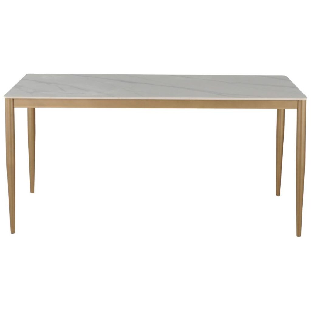 Emilia Dining Table - White/Gold - Image 2