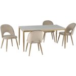 Emilia Dining Table - White/Gold 15651 15651 5