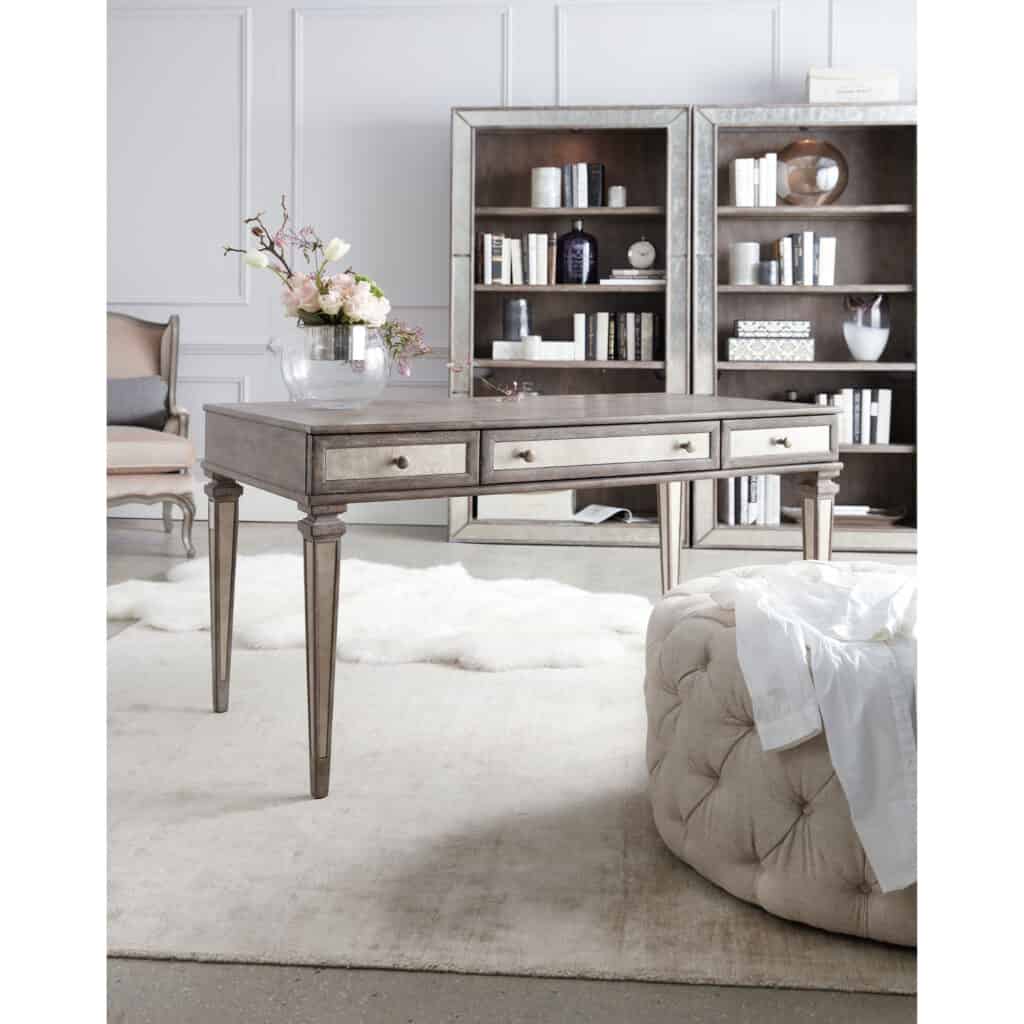 Rustic Glam Solid Wood Writing Desk - Image 4