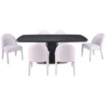 Ryaan 7-Piece Dining Set - Black/Beige 170053 170053 3