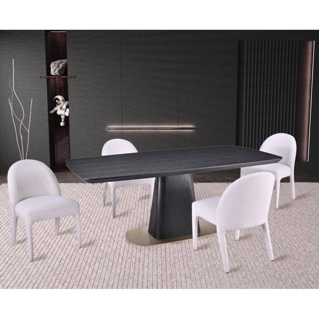 Ryaan 5-Piece Dining Set - Black/Beige - Image 2