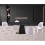 Ryaan 5-Piece Dining Set - Black/Beige 170641 170641 4