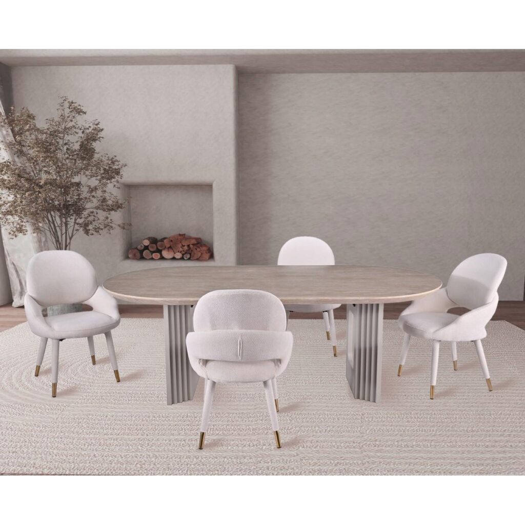 Bode 5-Piece Dining Set - Beige - Image 4