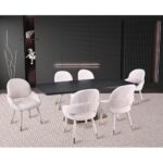 Demetri 7-Piece Dining Set - Black/Beige 179641 179641 2