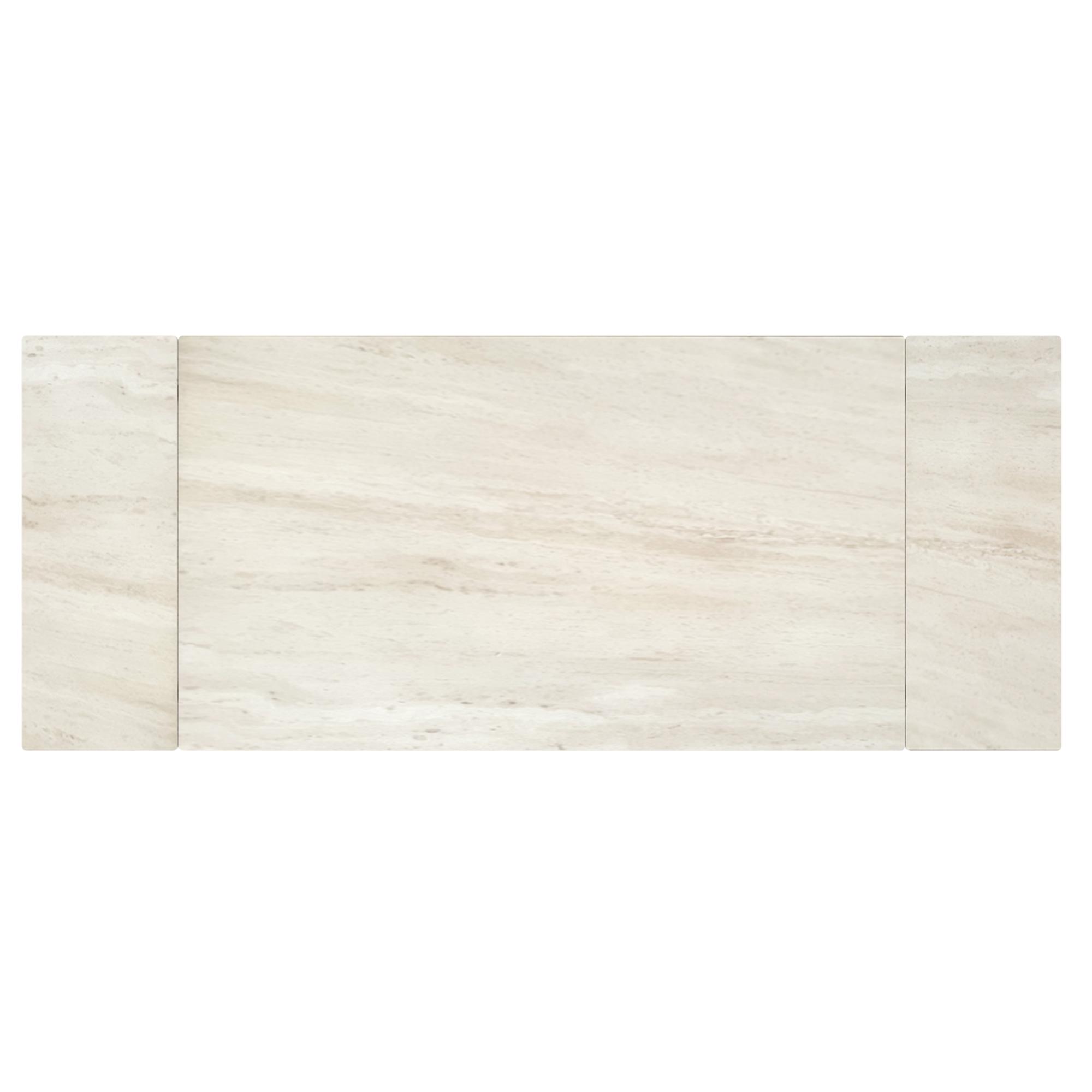 Bellaro Dining Table with Extension in Travertine and Cream 6 Bellaro Dining Table with Extension in Travertine and Cream - Image 6