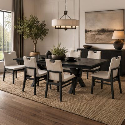 Argyle Dining Table with Extension, 66"-94" in Black 9 Argyle Dining Table with Extension, 66"-94" in Black 201-105BLK 201 105BLK 1