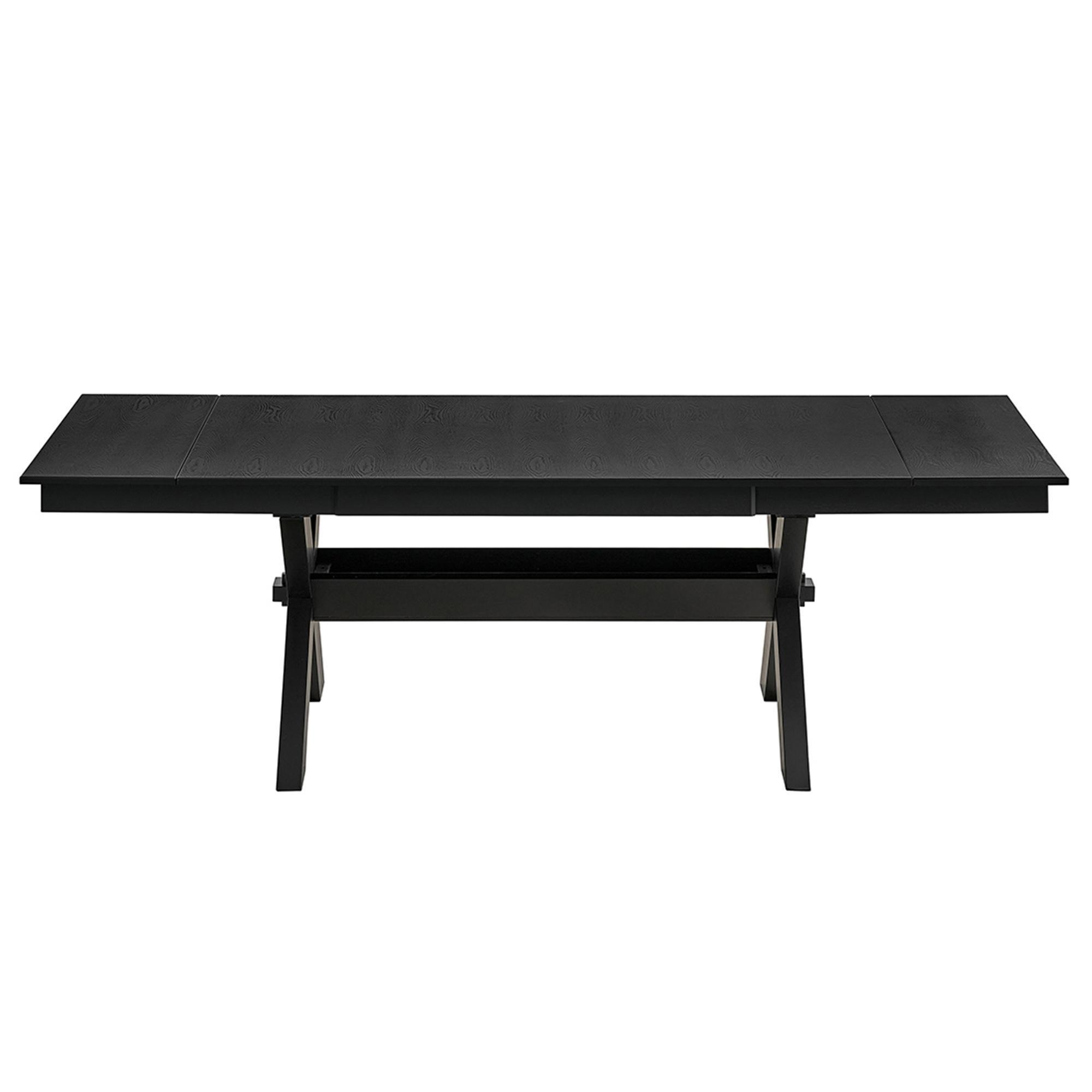Argyle Dining Table with Extension, 66"-94" in Black 4 Argyle Dining Table with Extension, 66"-94" in Black - Image 4
