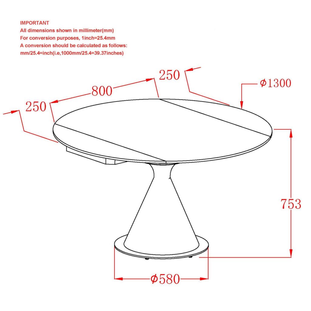 Calisto Round Pedestal Dining Table w/Extension in White and Black - Image 8