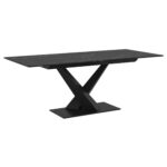 Julius Dining Table w/Extension in Black 201-111BK 201 111BK 2